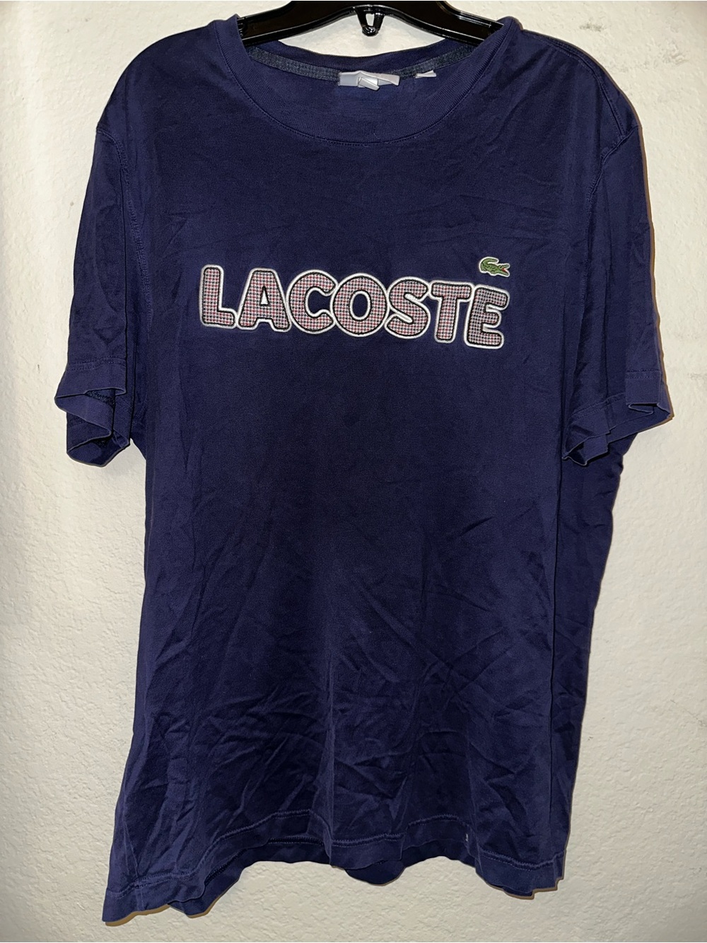 Lacoste navy embroidered tshirt size XL